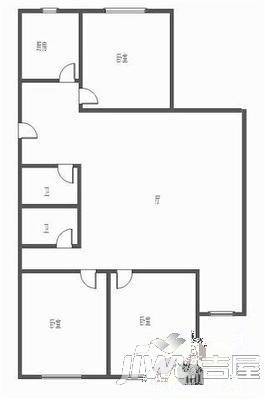 方园公寓3室2厅2卫100㎡户型图