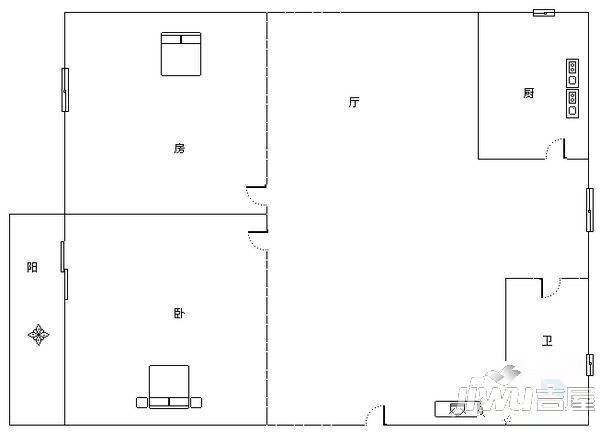 宇达花园3室2厅2卫户型图