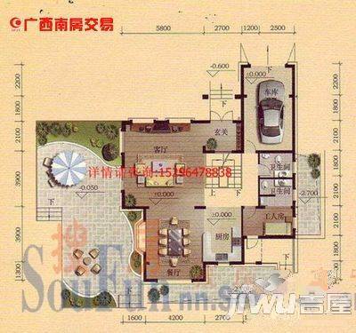 滨江丽景花园别墅4室2厅1卫户型图