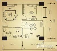 飞扬世代1室1厅1卫58.1㎡户型图