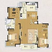 东方园3室2厅2卫户型图
