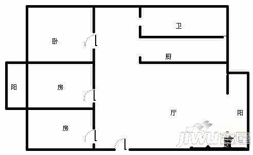 望仙坡3室2厅2卫户型图