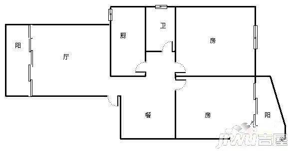 阳光绿城3室2厅2卫户型图