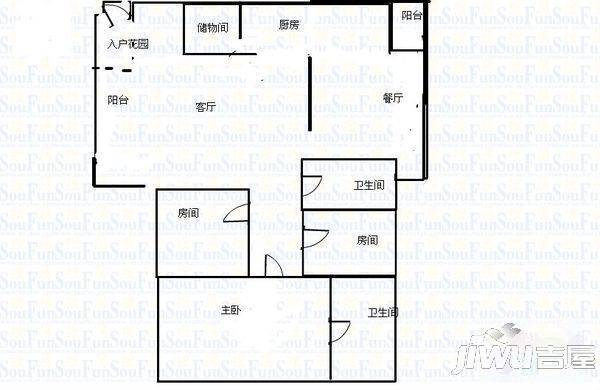 云星尚雅名都3室0厅0卫户型图