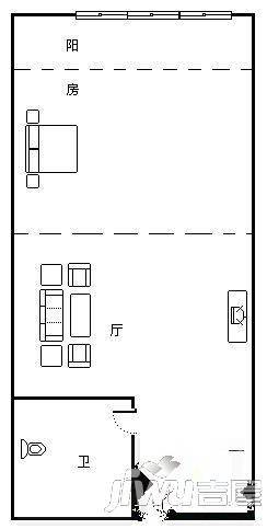 荣宝华商城3室2厅1卫户型图