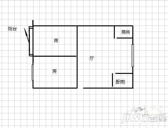 广厦银庄3室2厅2卫户型图