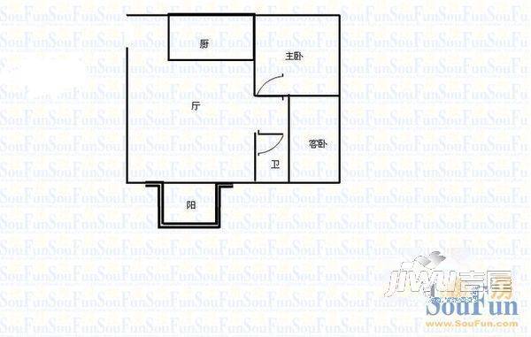 荣和花园3室2厅2卫户型图