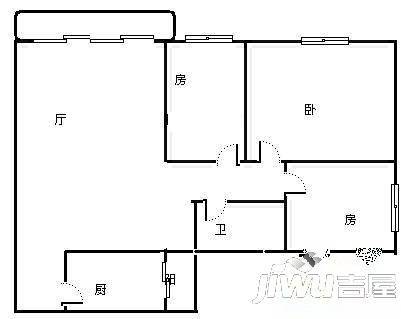 荣和花园3室2厅2卫户型图