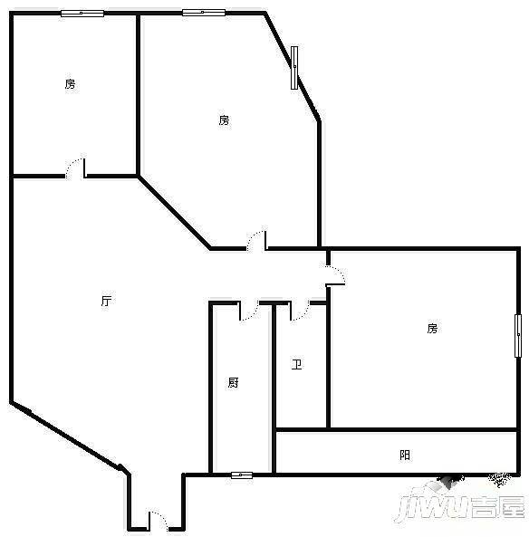 碧园数码城3室2厅2卫户型图