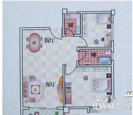 新竹路气象小区3室2厅2卫户型图