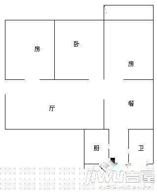 新竹路气象小区3室2厅2卫户型图