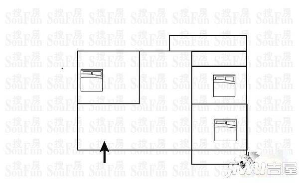 新竹路气象小区3室2厅2卫户型图