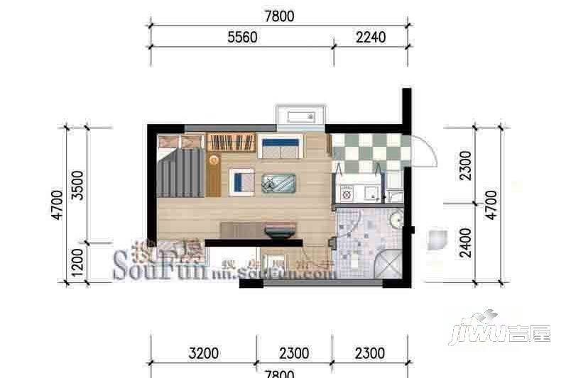 盛世联邦广场3室2厅2卫132.9㎡户型图