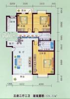 高新苑3室2厅2卫126.2㎡户型图