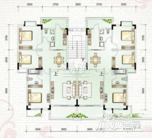 云星尚雅名都4室2厅2卫户型图