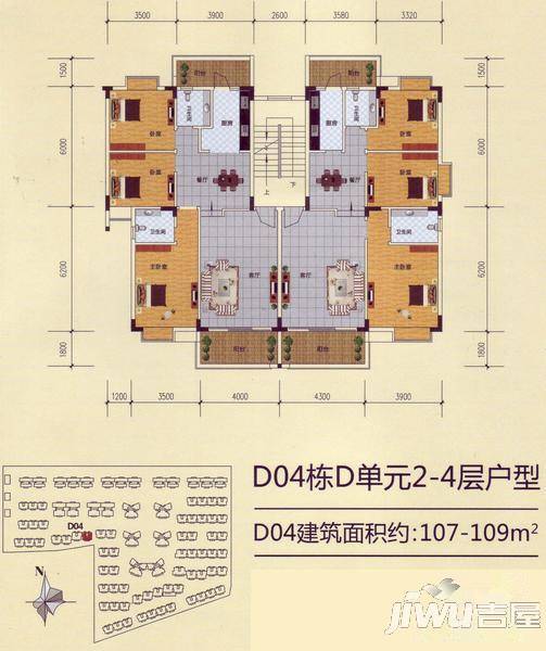 云星尚雅名都3室0厅0卫户型图