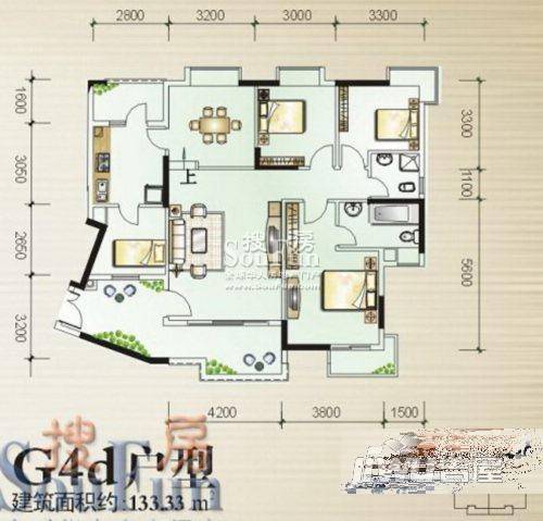 云星尚雅名都3室0厅0卫户型图