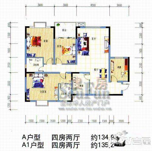 永凯春晖花园3室2厅2卫户型图