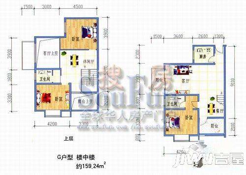 永凯春晖花园3室2厅2卫户型图