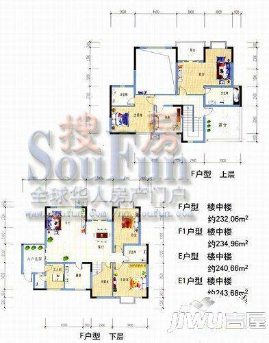 永凯春晖花园3室2厅2卫户型图