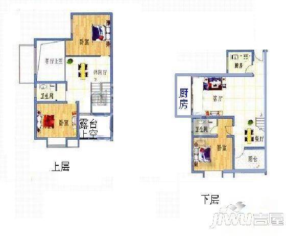 永凯春晖花园3室2厅2卫户型图