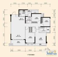 枫林蓝岸住宅4室2厅1卫户型图