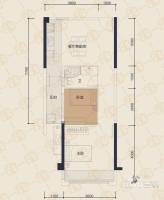 南湖6号2室1厅1卫48.7㎡户型图