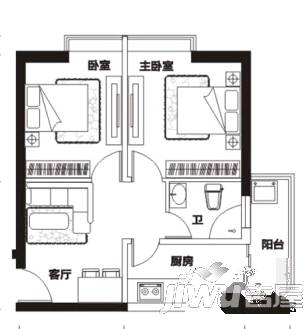 绿都锦江汇3室2厅2卫户型图