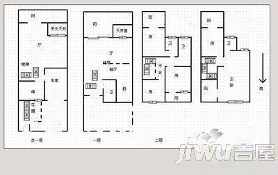 德利凤岭世家5室3厅4卫355㎡户型图