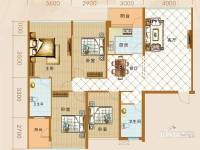 明都锦绣花园3室2厅2卫120.1㎡户型图