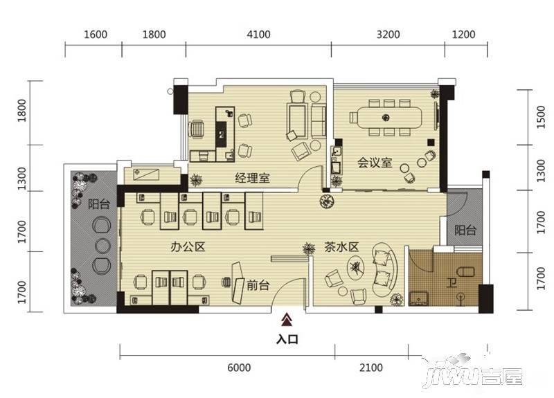 丰泽SOHO2室2厅1卫78.5㎡户型图