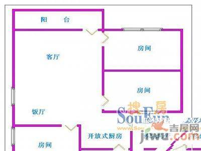 世纪明珠园3室2厅1卫125㎡户型图