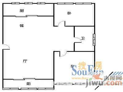 世纪明珠园3室2厅1卫125㎡户型图