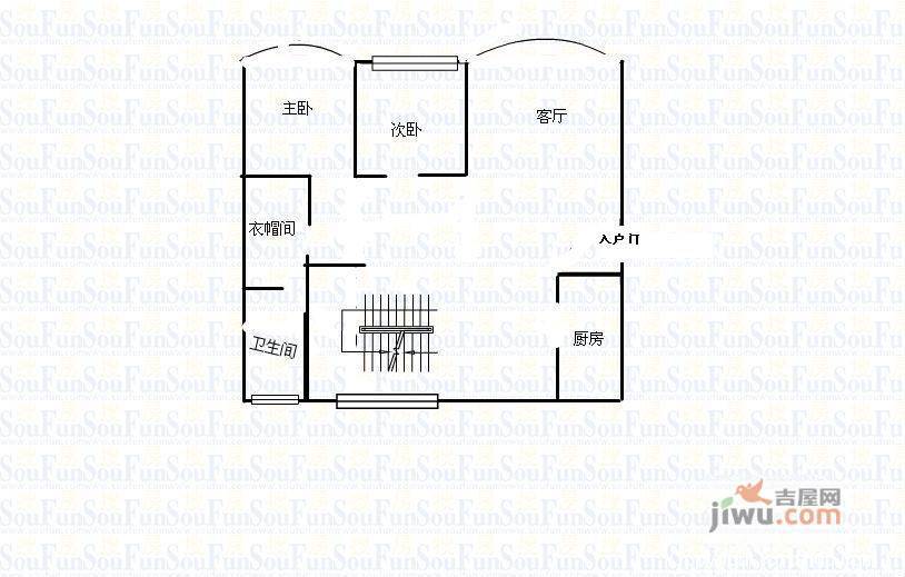 天安花园3室2厅2卫137㎡户型图