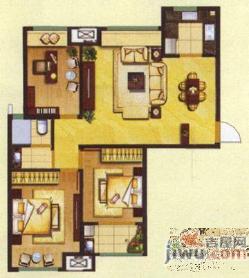 新城逸境3室2厅2卫户型图