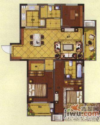 新城逸境3室2厅2卫户型图