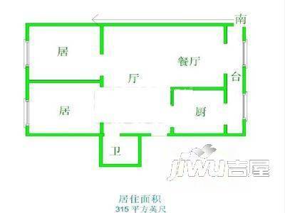 聚博花园2室2厅2卫户型图