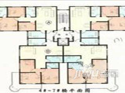 聚博花园2室2厅2卫户型图