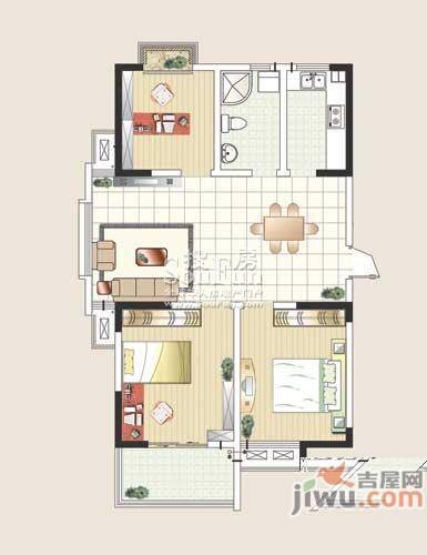 枫林雅都3室2厅2卫135㎡户型图