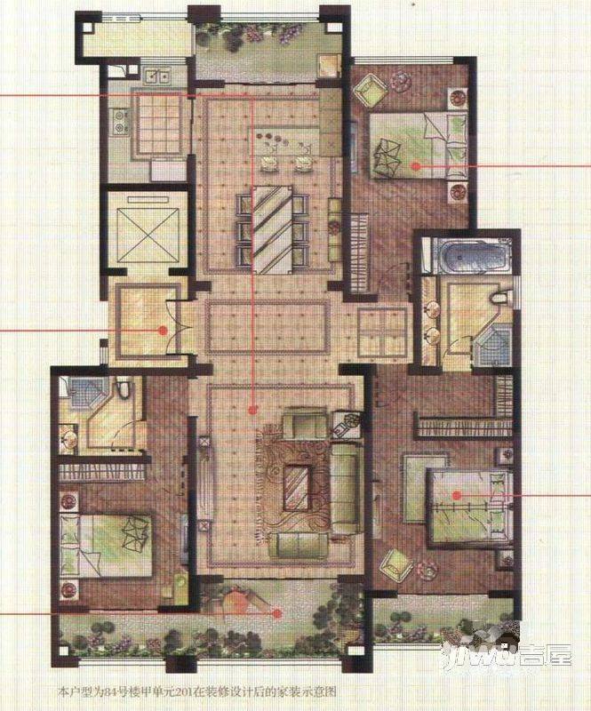 清潭路小区3室2厅1卫户型图