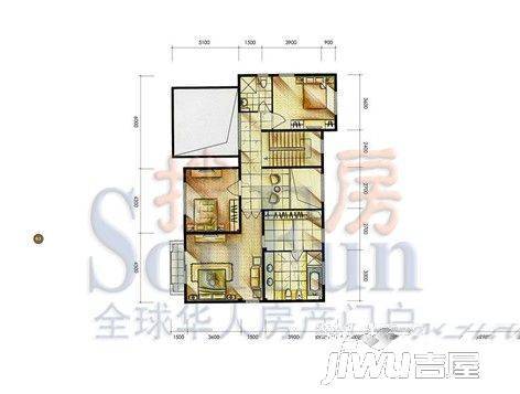 新丰别墅3室1厅1卫户型图