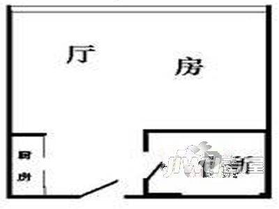 星北发展大厦1室1厅1卫户型图