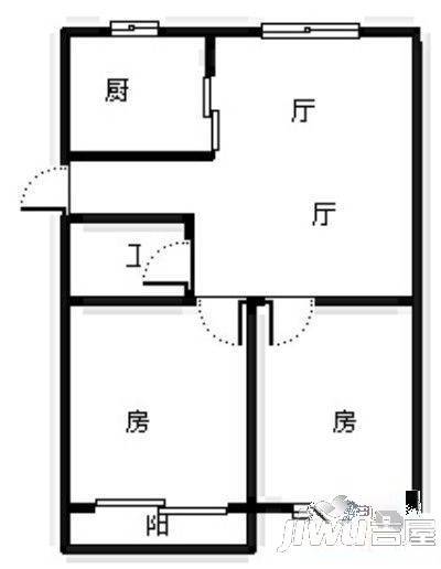 花东二村3室1厅1卫户型图