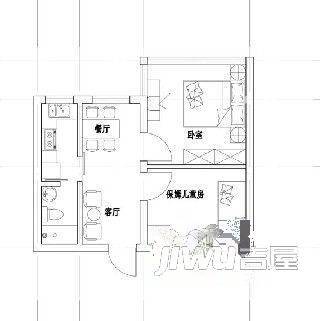 花东二村3室1厅1卫户型图