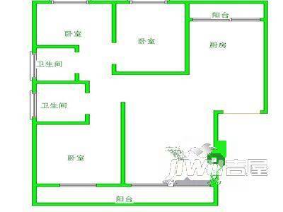 汇丰三村2室2厅1卫户型图