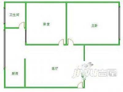 万福桥小区2室1厅1卫户型图