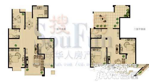 盛世名门3室2厅1卫104㎡户型图