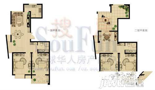 盛世名门3室2厅1卫104㎡户型图