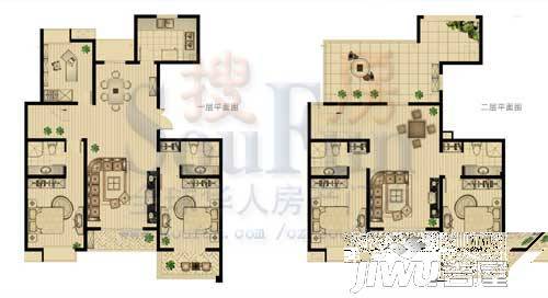 盛世名门3室2厅1卫104㎡户型图