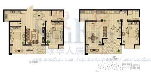 盛世名门3室2厅1卫104㎡户型图